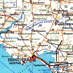 Карта сакского района