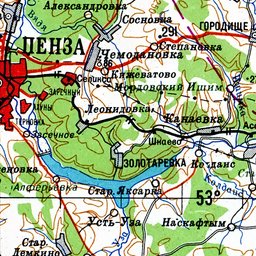 Карта пензенской области с чемодановка